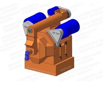 Pellet press for rapeseed straw and sawdust GRD-0.8