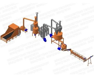 Pellet Production Line, 900-1500 kg/hour, with a ring die