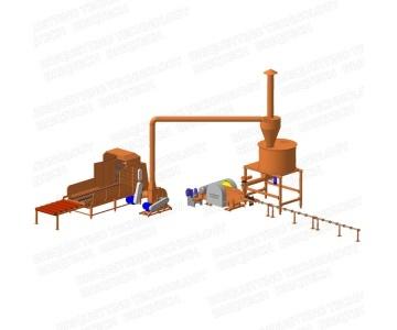 Rapeseed-straw briquetting line, briquettes 400-500 kg/h