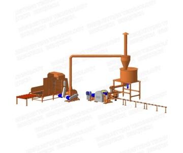 Rapeseed straw briquetting line, briquettes 600 kg/hour