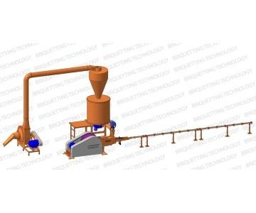 Rapeseed-straw Briquetting Line, 300-400 kg/h