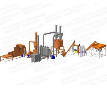 Production line for pellets or flat die pellet production
