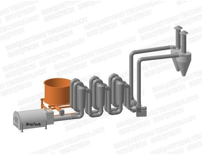 Aerodynamic dryer sawdust DAD-0.6-1.2Max