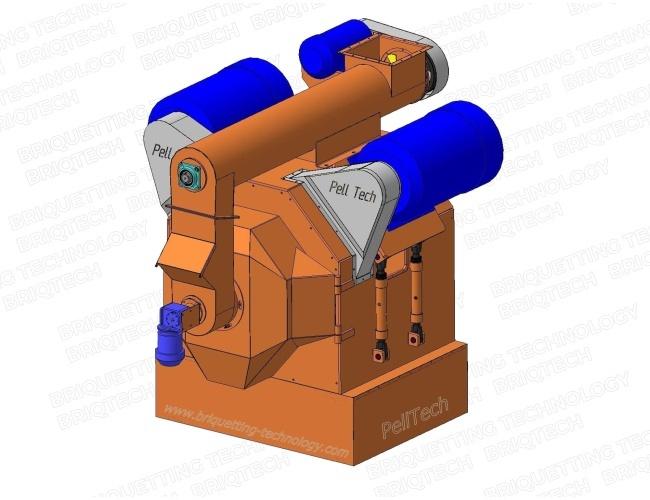 Pellet press for rapeseed straw and sawdust GRD-0.8