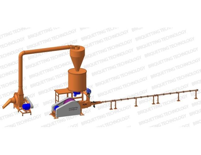 Rapeseed-straw Briquetting Line, 300-400 kg/h