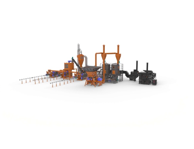 linie brichetare rumegus2400 kg ora