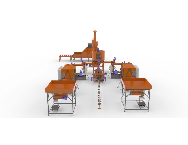 linie peletizare paie 1000 kg h brichetare 600kg h2