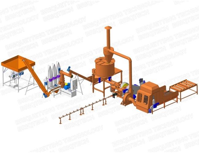 Production line for pellets or flat die pellet production