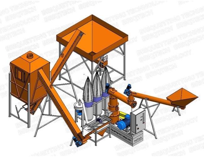 Minicomplex pellet press sawdust GFD-0.5