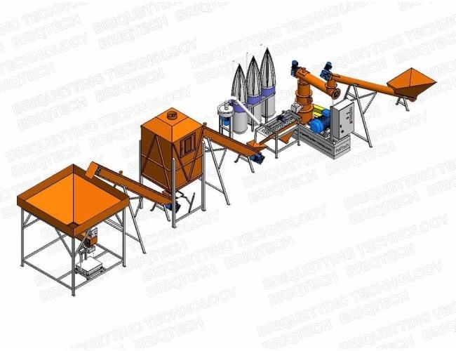 Minicomplex pellet press straw or sawdust GFD-0.7