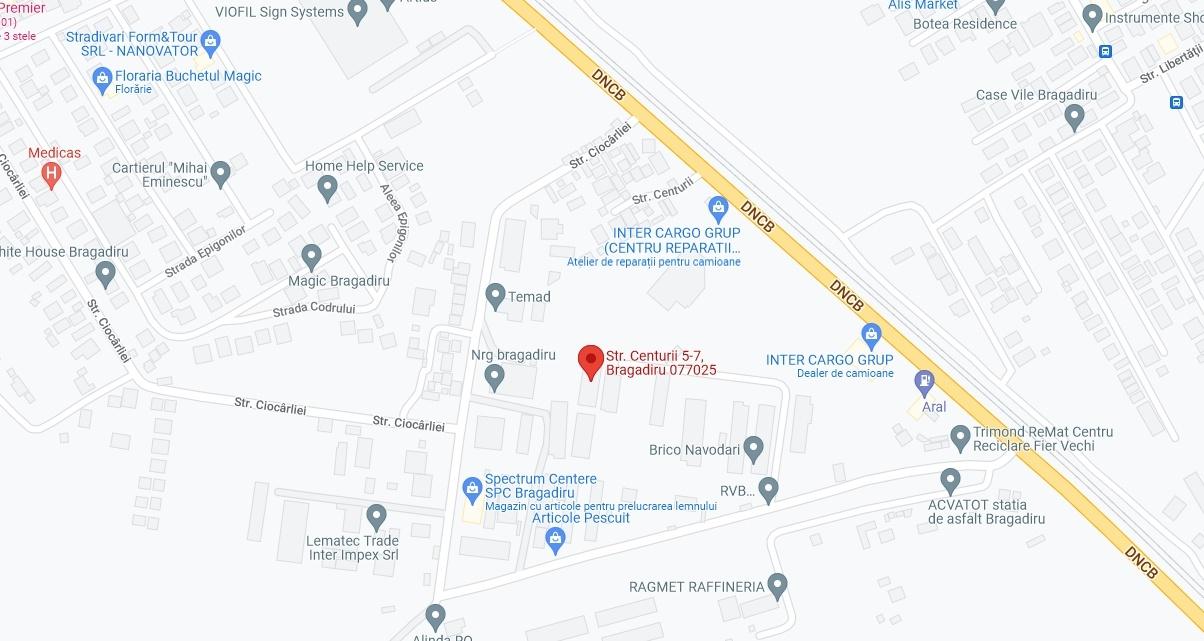 Location map of Agro Bio Brichet Srl in Bragadiru, Ilfov