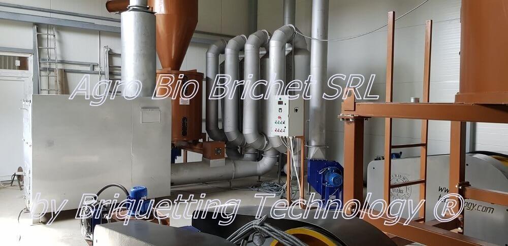 Straw briquetting line in Vinetesti with capacity of 800-1000 kg/hour