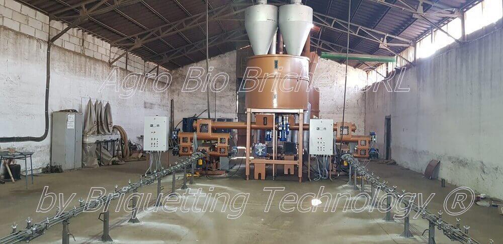 Briquetting line for straw briquettes in Calarasi Tonea