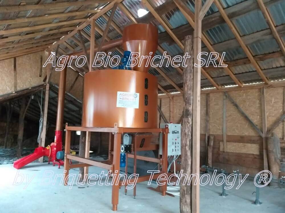 Briquetting line for straw in Costesti