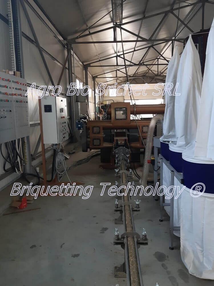 Briquetting line for straw briquettes in Ziduri, Buzau County, Zoita