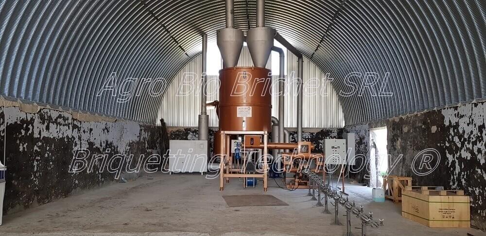 Briquetting line for briquettes in Izvoarele