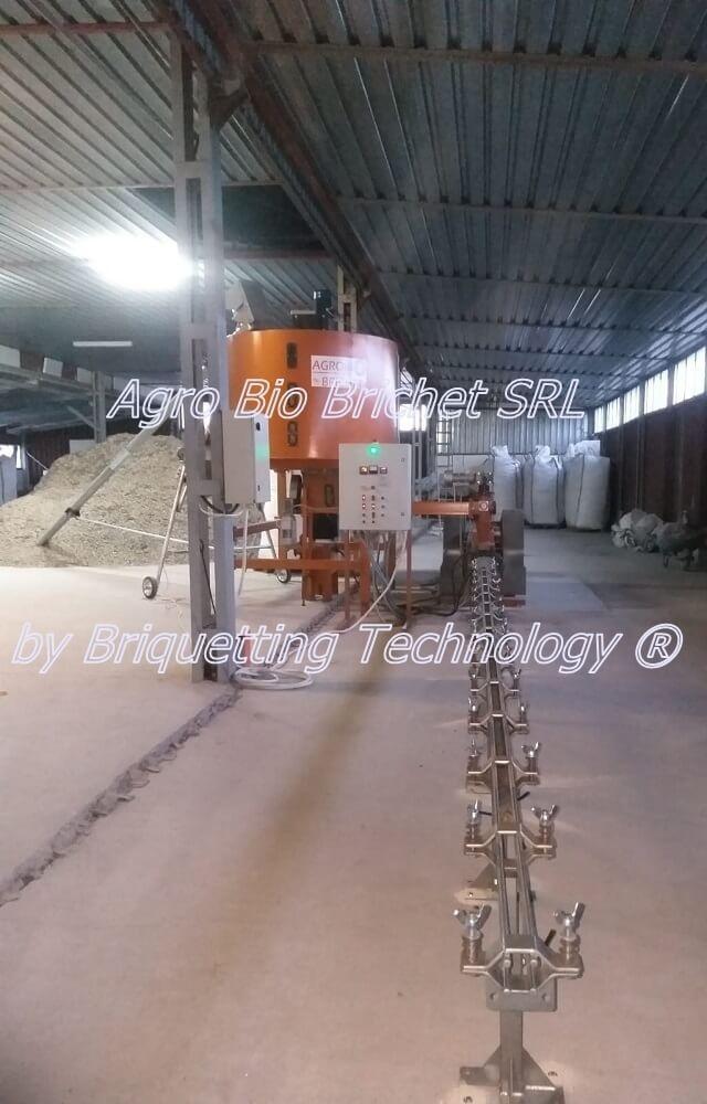 Line for briquetting 500 kg/hour sunflower peels Galati