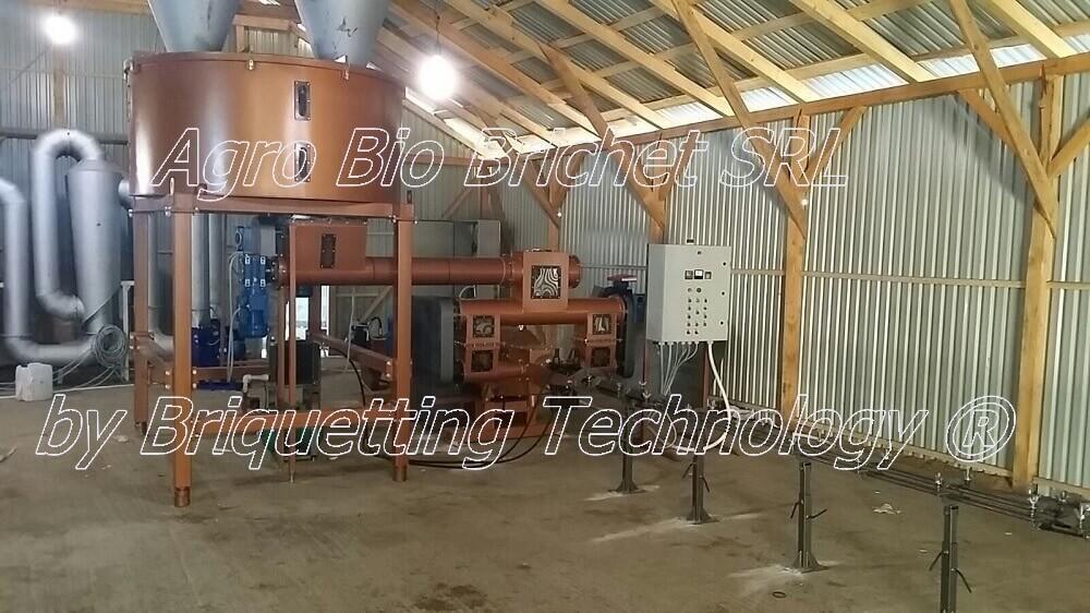 Briquetting line for straw briquettes in Gemeni