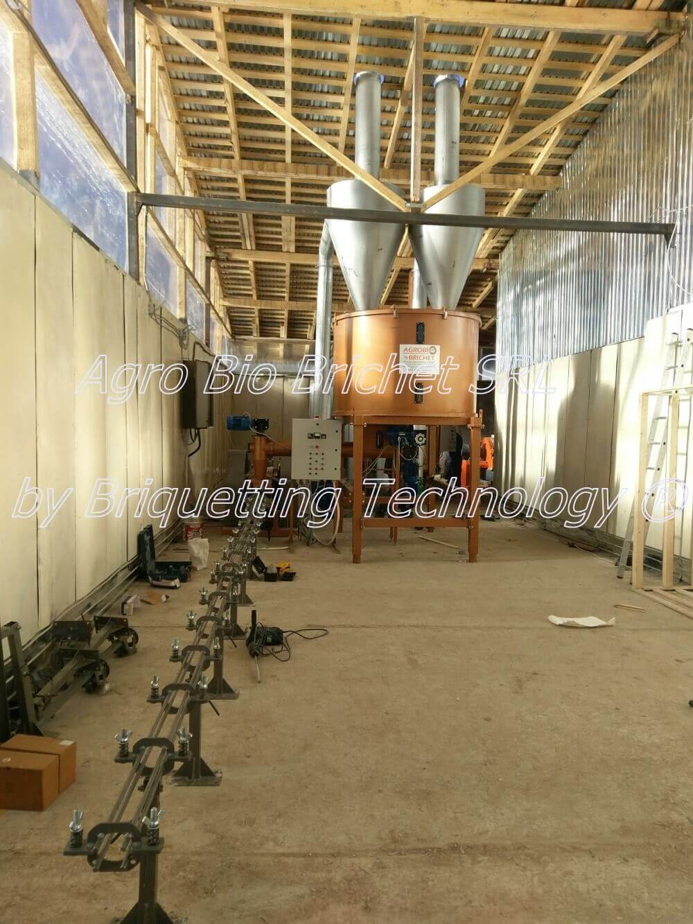 Sawdust Briquetting Line in Campulung