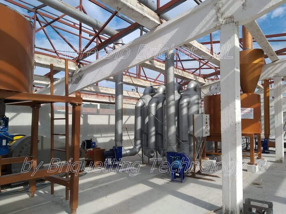 Sawdust briquetting line at Sutesti, Valcea