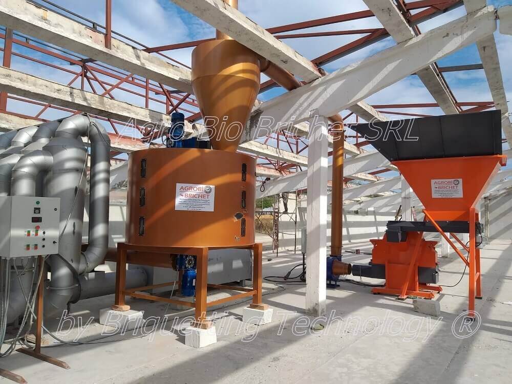 Sawdust briquetting line at Sutesti, Valcea