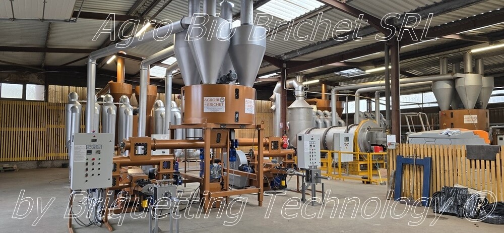 Wood chip briquetting line in Signy-l'Abbaye, France