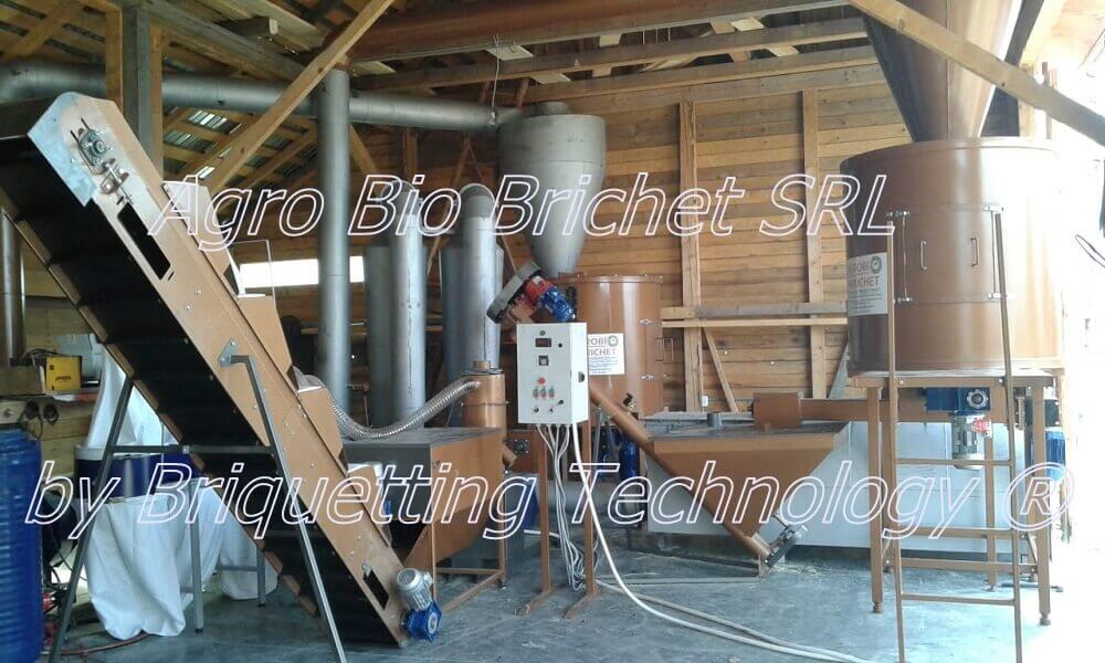 Sawdust pelletizing line in Manasturu Romanesc