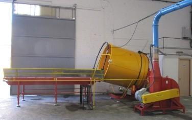 Automated straw bale shredding line